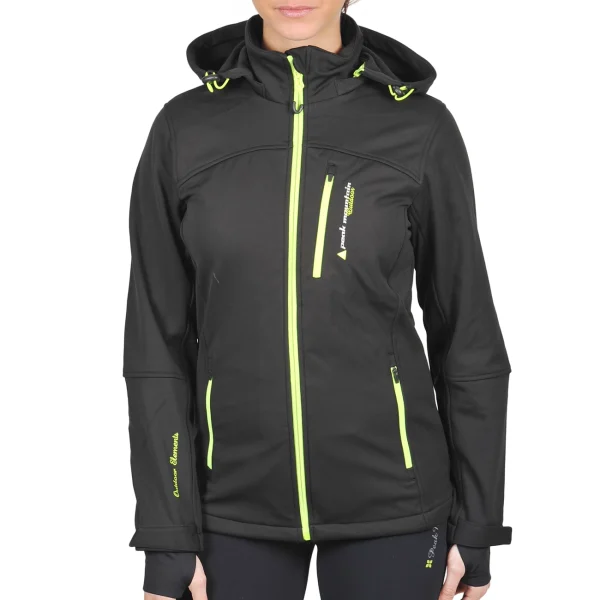 Meilleure affaire ✔️ Ski Alpin Fille Peak Mountain Peak Mountain – Blouson Softshell Fille 3/8 Ans Fanne-noir/jaune NOIR ✔️ Pas Cher soldes France 4