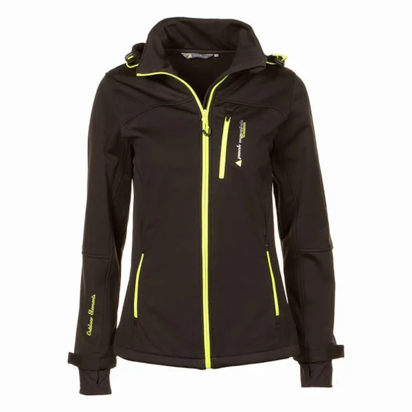 Meilleure affaire ✔️ Ski Alpin Fille Peak Mountain Peak Mountain – Blouson Softshell Fille 3/8 Ans Fanne-noir/jaune NOIR ✔️ Pas Cher soldes France 3