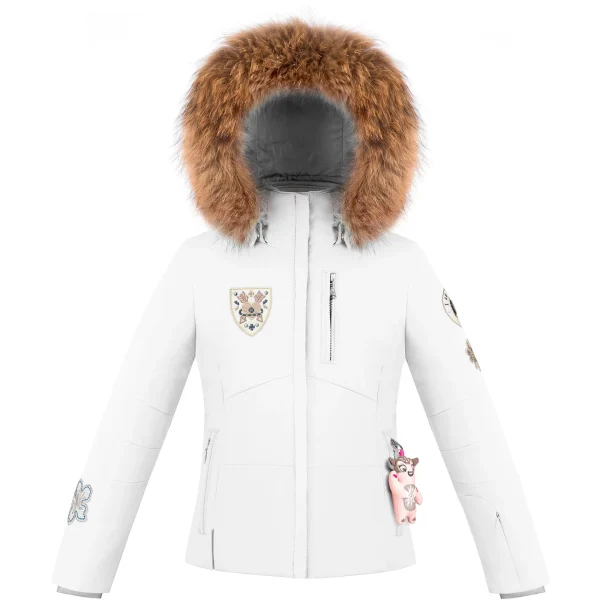 mode Tout neuf ⌛ Ski Fille Poivre Blanc Veste De Ski Poivre Blanc 0802 Fancy White Fille BLANC 😍 1