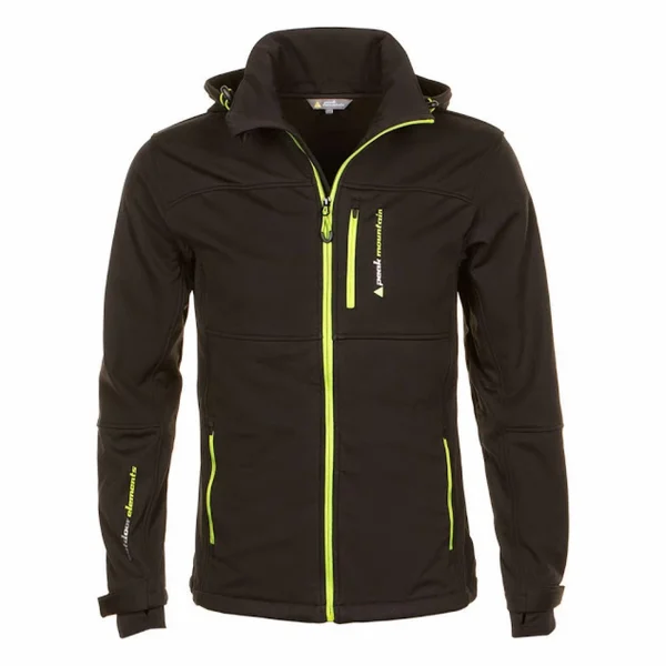 site soldes Le moins cher 🔔 Ski Alpin Garçon Peak Mountain Peak Mountain – Blouson Softshell Garçon Ecanne38-noir/jaune NOIR 🎁 6