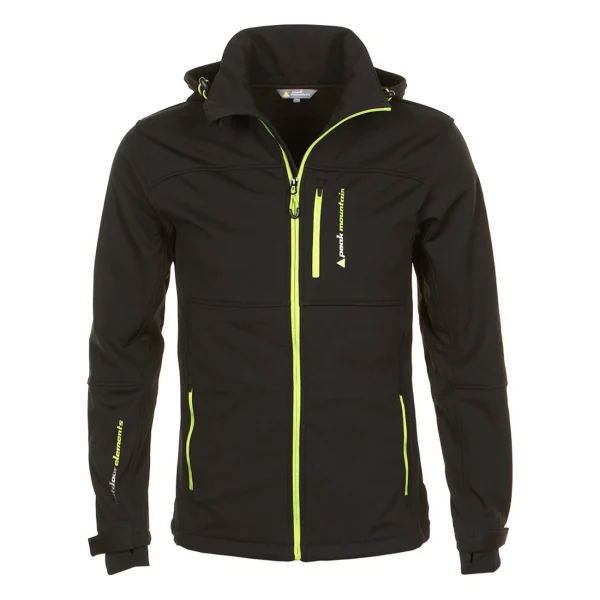 site soldes Le moins cher 🔔 Ski Alpin Garçon Peak Mountain Peak Mountain – Blouson Softshell Garçon Ecanne38-noir/jaune NOIR 🎁 5