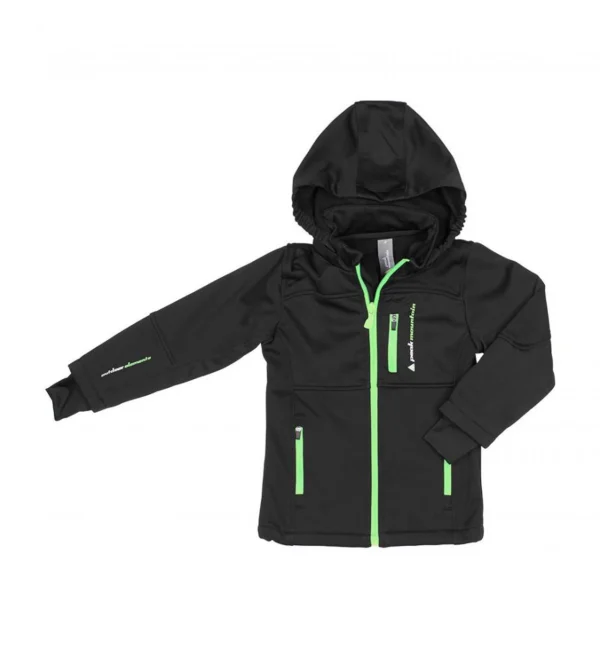 Offres ⌛ Ski Alpin Garçon Peak Mountain Peak Mountain – Blouson Softshell Garçon Ecanne1016-noir/vert NOIR ✨ mode pas cher 7